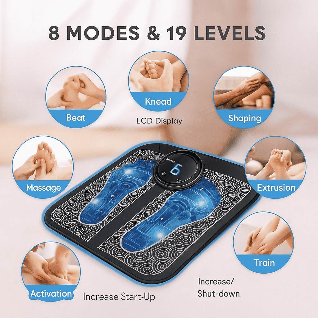 Vibrating Electric Ems Foot Massager Pad